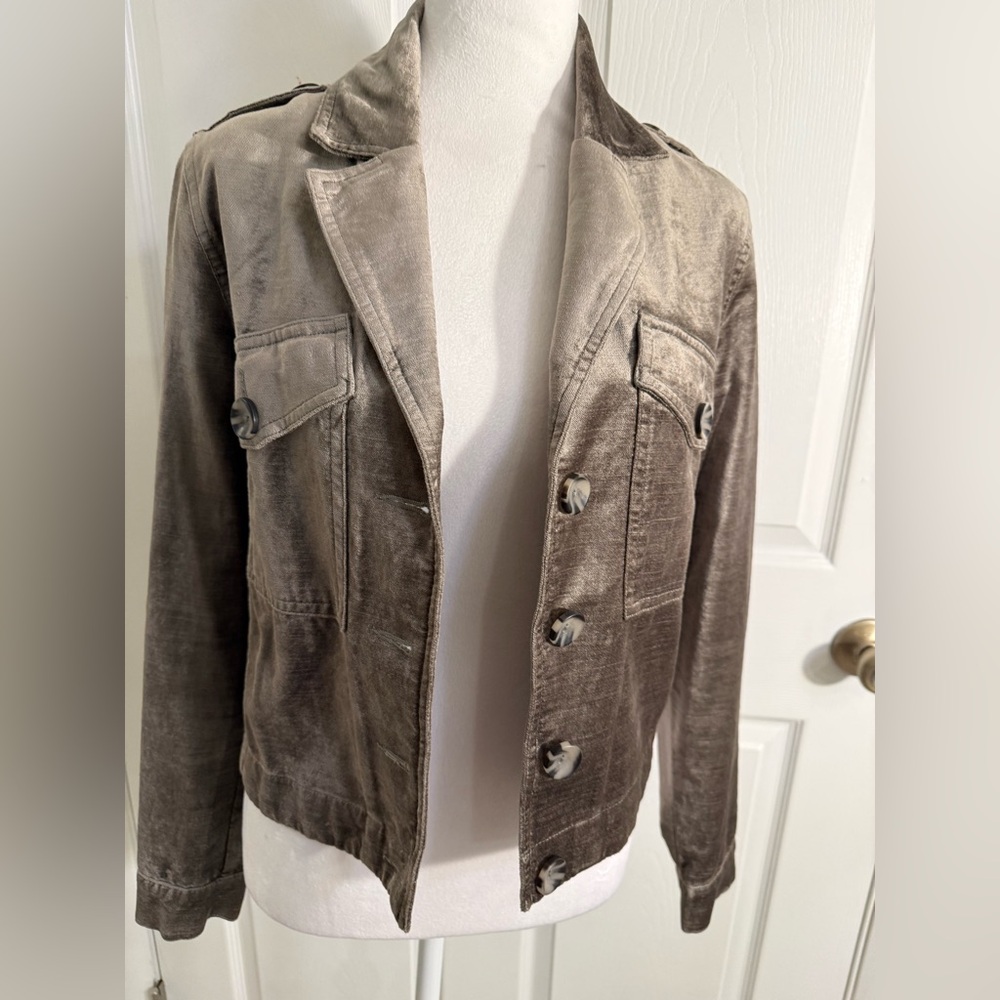 Women’s Silver Velvet Jacket